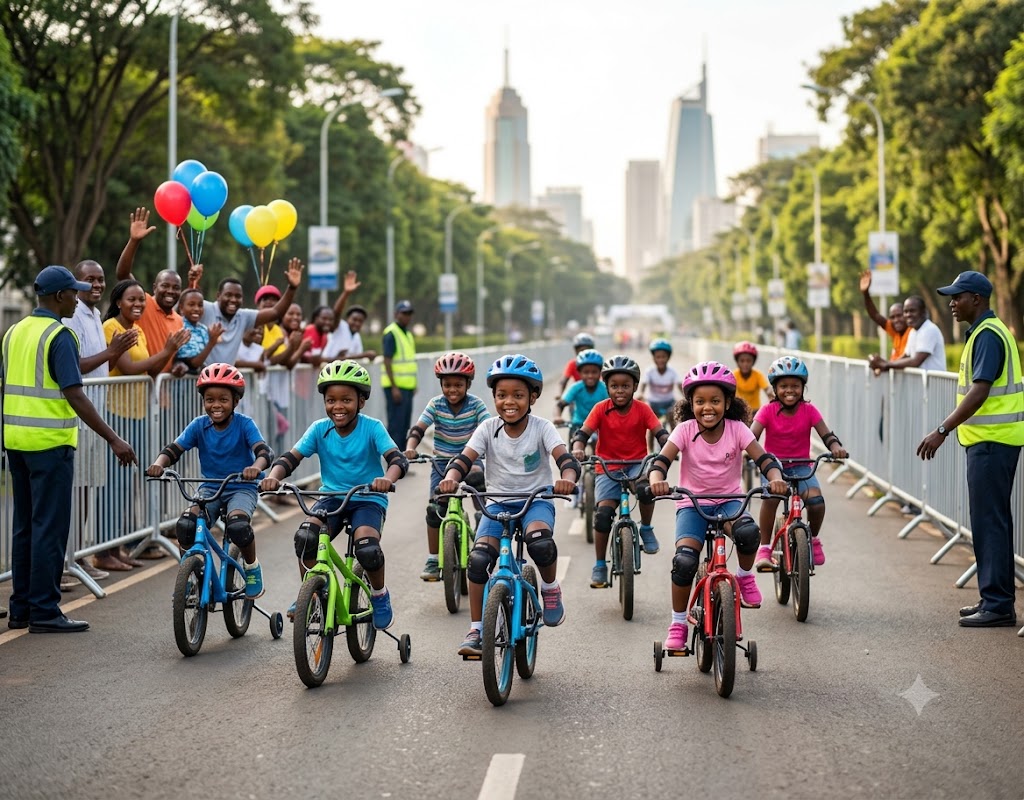 Kiddies Race — child cyclist